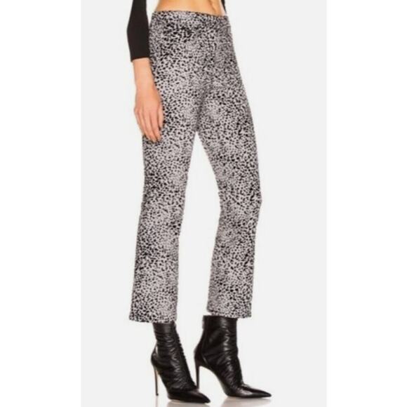 rag & bone Hana Grey Cheetah High Rise Velvet Jeans Size 27 - Picture 2 of 9
